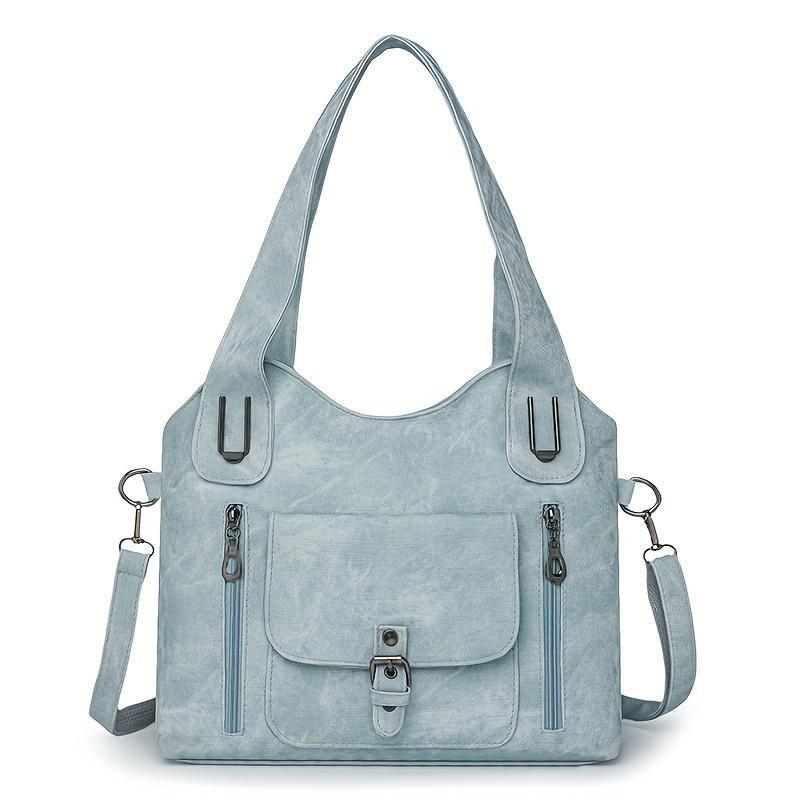 Soft Leather Handbag in Vintage Soft Synthetic Leather Design - ArtOm_farm™ LEATHER 