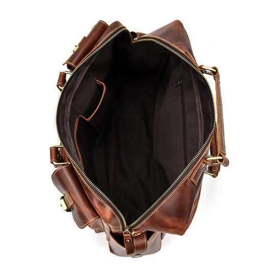 Horse Leather Men's Shoulder Bag - Stylish Leather Laptop Briefcase for Everyday Use - ArtOm_farm™ LEATHER 