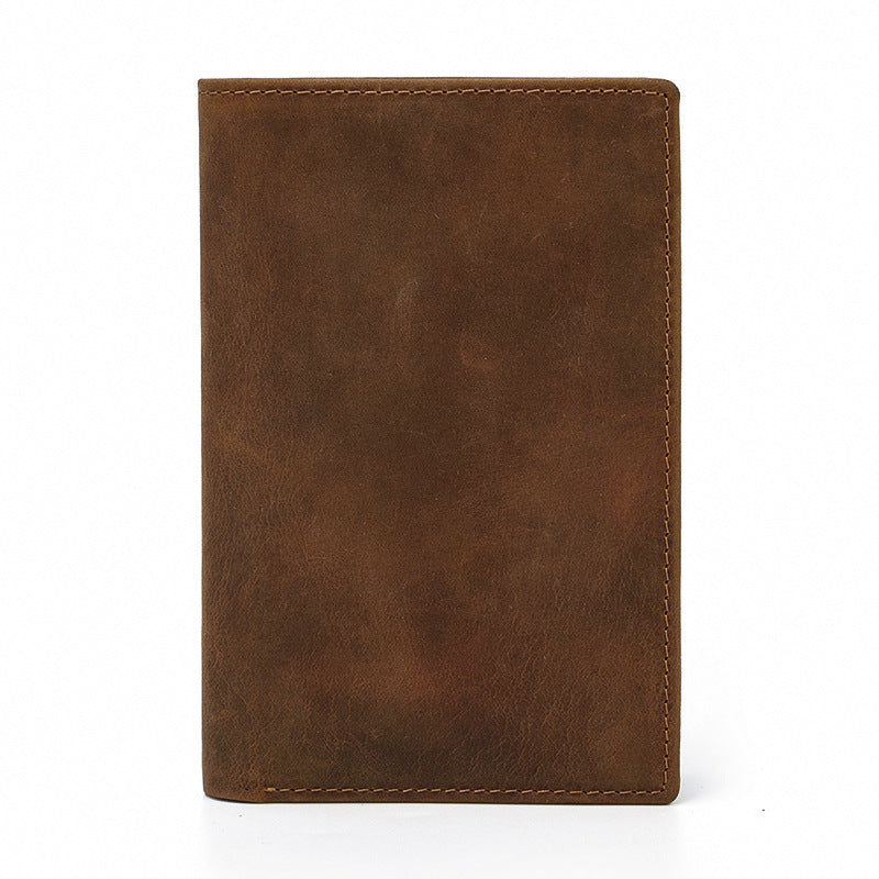 Leather Passport Wallet - Mad Horse Leather Design for Ultimate Travel Luxury - ArtOm_farm™ LEATHER 