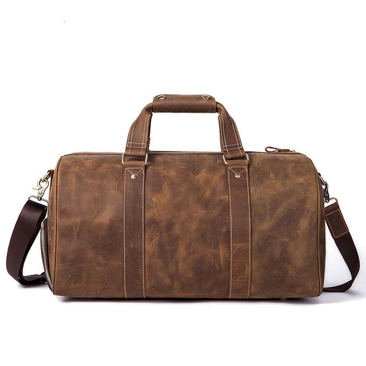 Vintage Crazy Horse Leather Travel Bag for Men - Stylish & Durable - ArtOm_farm™ LEATHER 