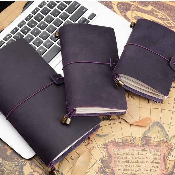 Vintage Leather Notebook - Timeless Writing Experience with Crazy Horse Leather Design - ArtOm_farm™ LEATHER