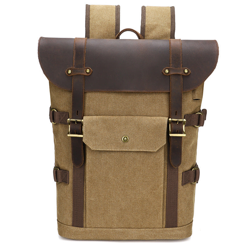 European American Leather Backpack - Crazy Horse Leather Design - ArtOm_farm™ LEATHER 