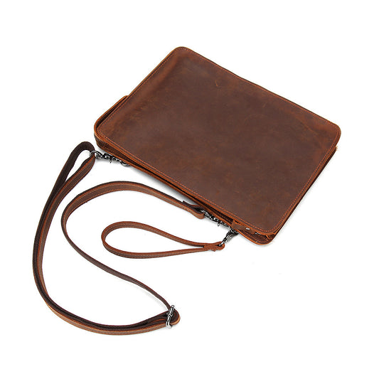 Vintage Leather Crossbody Bag for Stylish Shoulder Carry - ArtOm_farm™ LEATHER 