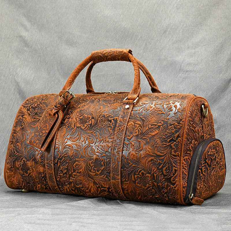 Vintage Leather Crossbody Briefcase in Premium Crazy Horse Leather - ArtOm_farm™ LEATHER