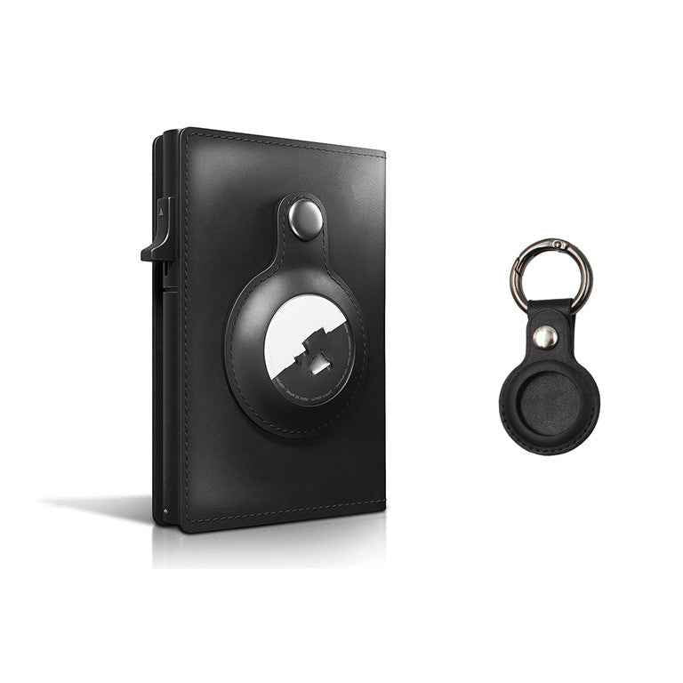 Leather Card Holder Case – Protective Aluminum Alloy Crazy Horse Design