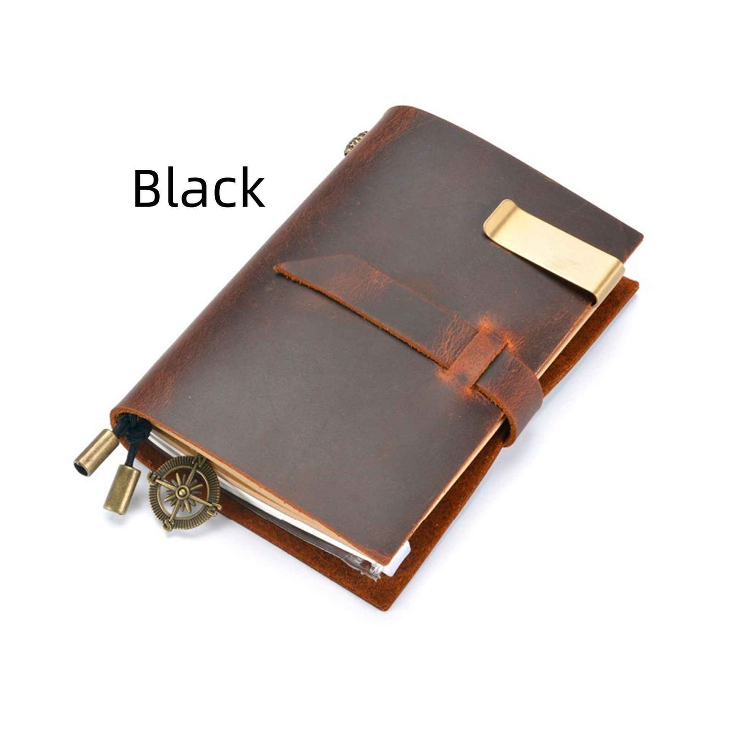 Vintage Leather Diary - Genuine Crazy Horse Leather Journal in Vintage Style - ArtOm_farm™ LEATHER