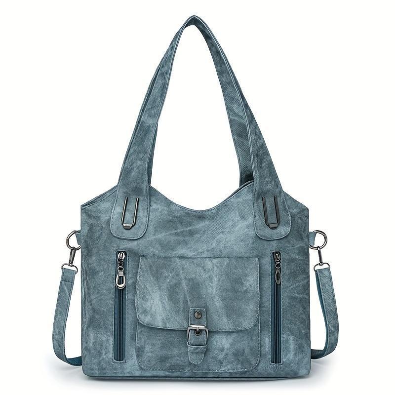 Soft Leather Handbag in Vintage Soft Synthetic Leather Design - ArtOm_farm™ LEATHER 