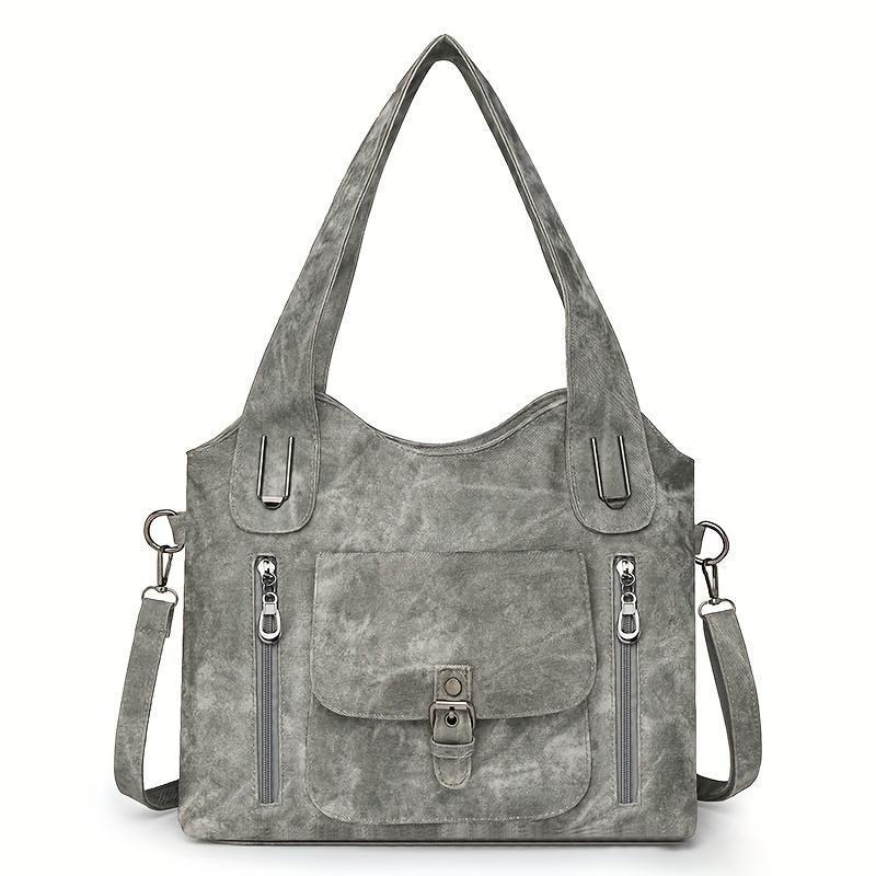 Soft Leather Handbag in Vintage Soft Synthetic Leather Design - ArtOm_farm™ LEATHER 