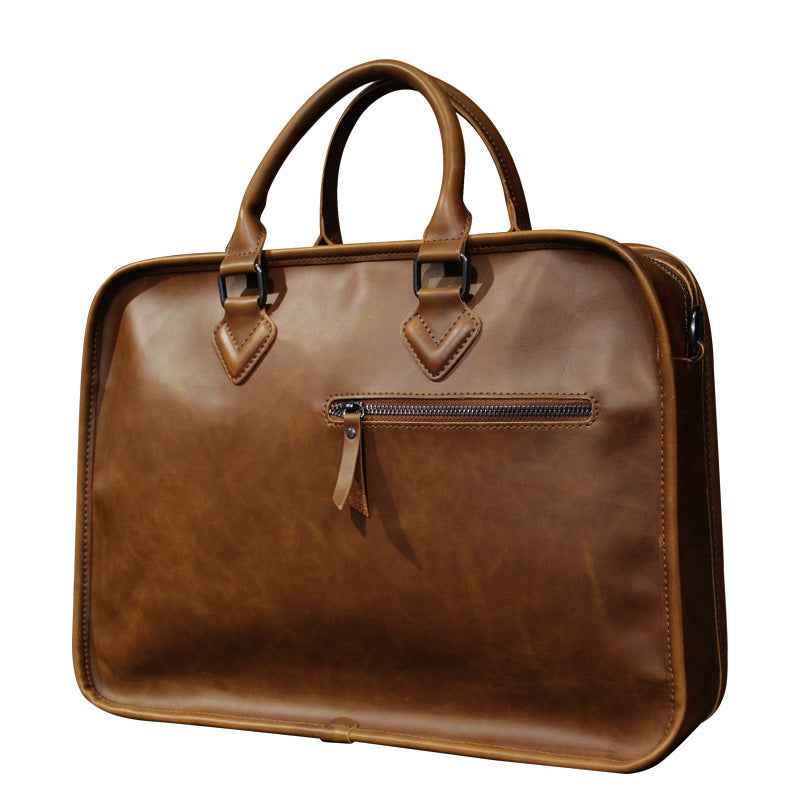 Crazy Horse Leather Handbag for Men - Premium Quality and Stylish Design - ArtOm_farm™ LEATHER