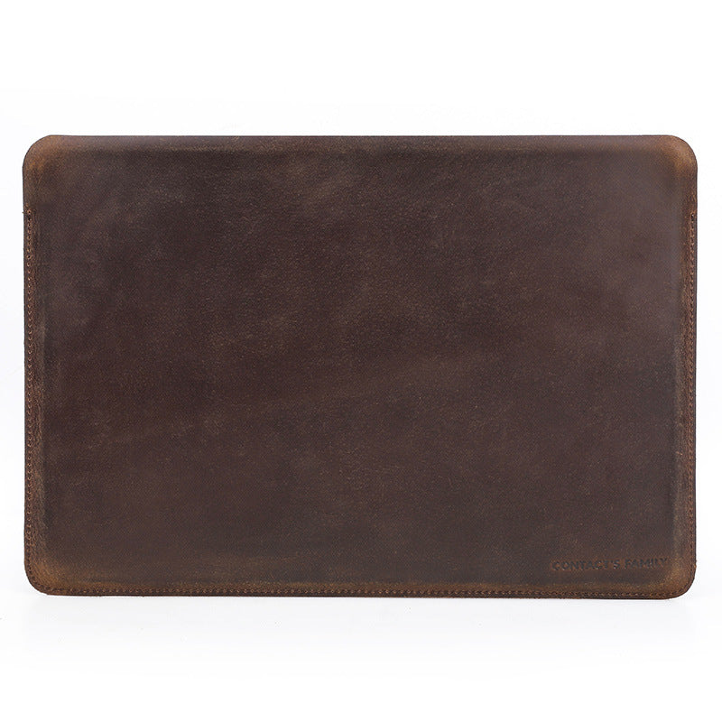 MacBook Pro 13.3 Leather Case - Compatible Crazy Horse Leather Protective Cover - ArtOm_farm™ LEATHER 