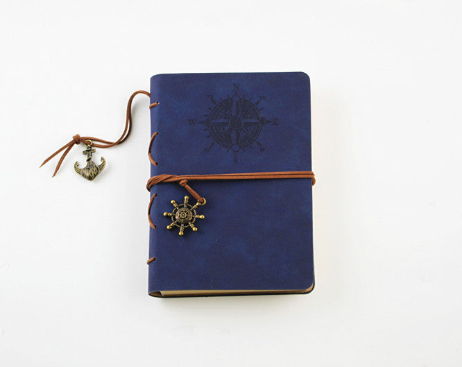 Vintage Leather Pirate Notebook - Creative Writing Journal for Adventurers - ArtOm_farm™ LEATHER 