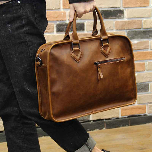 Crazy Horse Leather Handbag for Men - Premium Quality and Stylish Design - ArtOm_farm™ LEATHER
