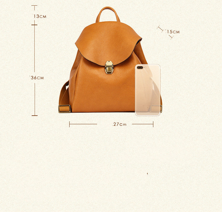 Women's Vintage Leather Backpack - Stylish Casual Backpack for Women - ArtOm_farm™ LEATHER 