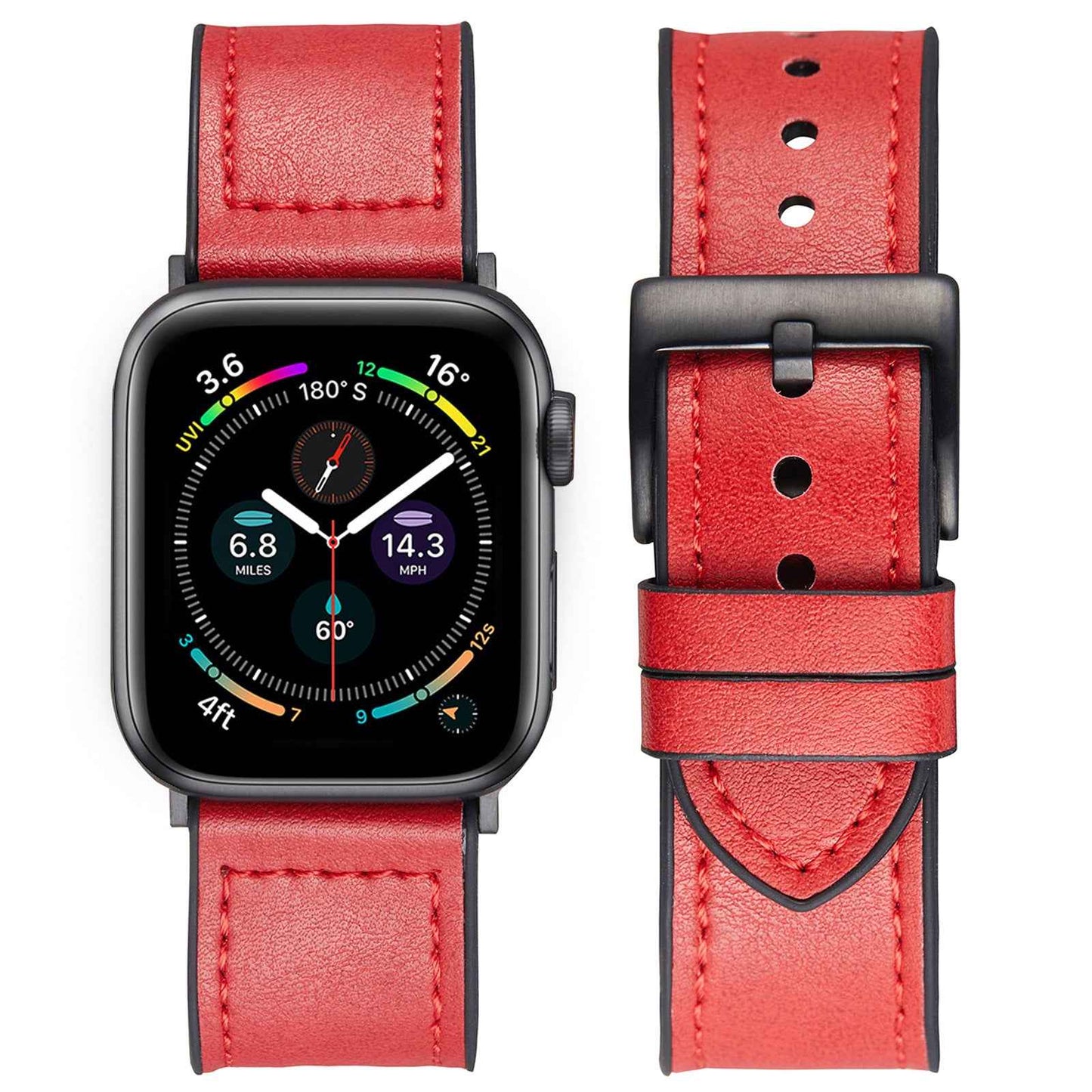 Silicone Leather Watch Strap - Crazy Horse Retro Thin Design Patch