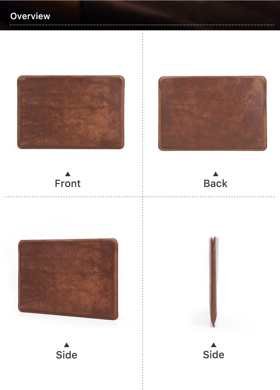 MacBook Pro 13.3 Leather Case - Compatible Crazy Horse Leather Protective Cover - ArtOm_farm™ LEATHER 