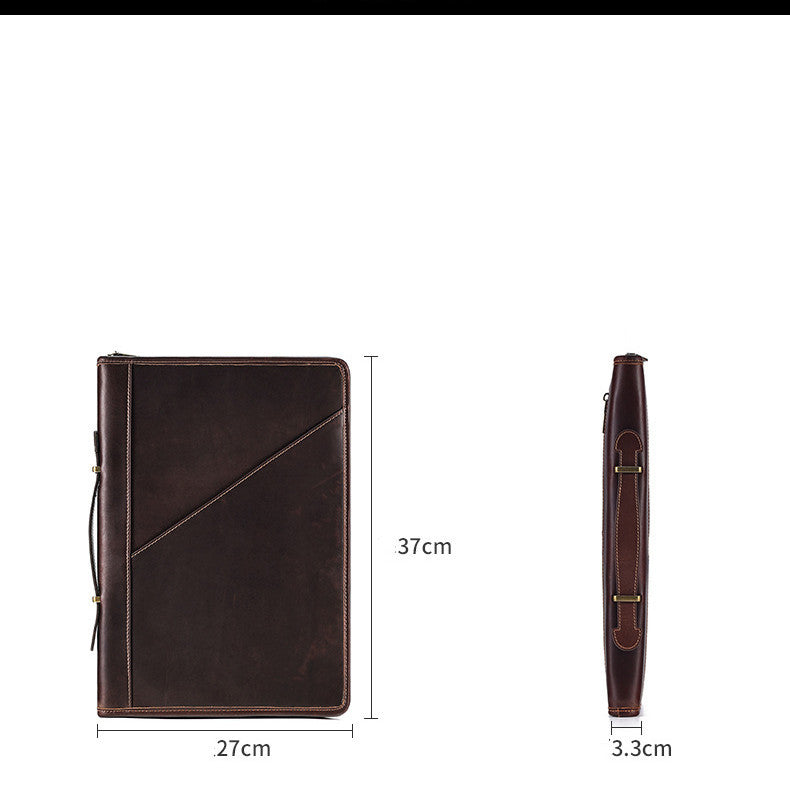 Crazy Horse Leather Computer Bag - Protective Case Handbag - ArtOm_farm™ LEATHER 