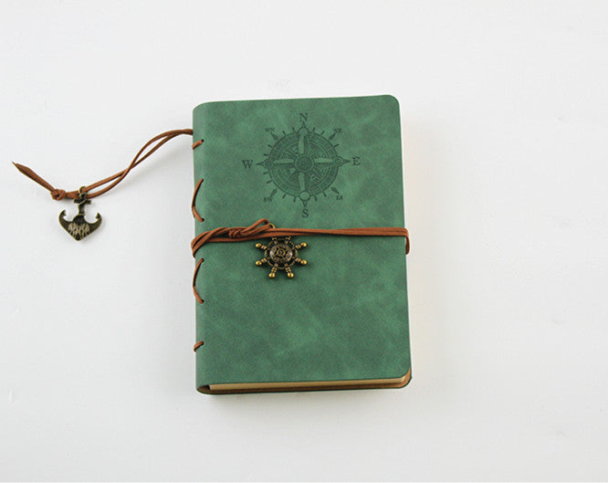 Vintage Leather Pirate Notebook - Creative Writing Journal for Adventurers - ArtOm_farm™ LEATHER 
