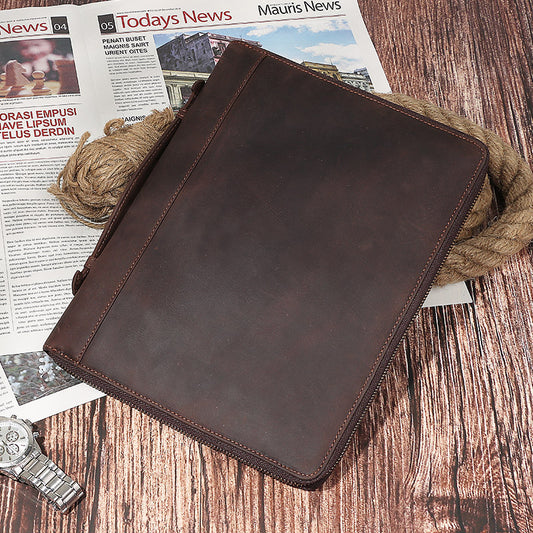 Vintage Leather Tablet Sleeve - Crazy Horse Leather Handbag for Tablets and More - ArtOm_farm™ LEATHER 
