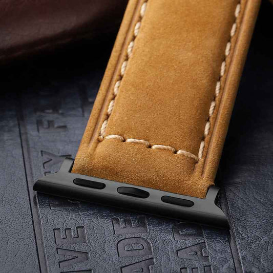 Genuine Leather Crazy Horse Apple Watch Strap - Premium Quality Genuine Leather Apple Watch Strap