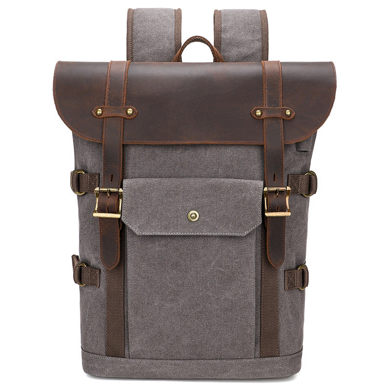 European American Leather Backpack - Crazy Horse Leather Design - ArtOm_farm™ LEATHER 