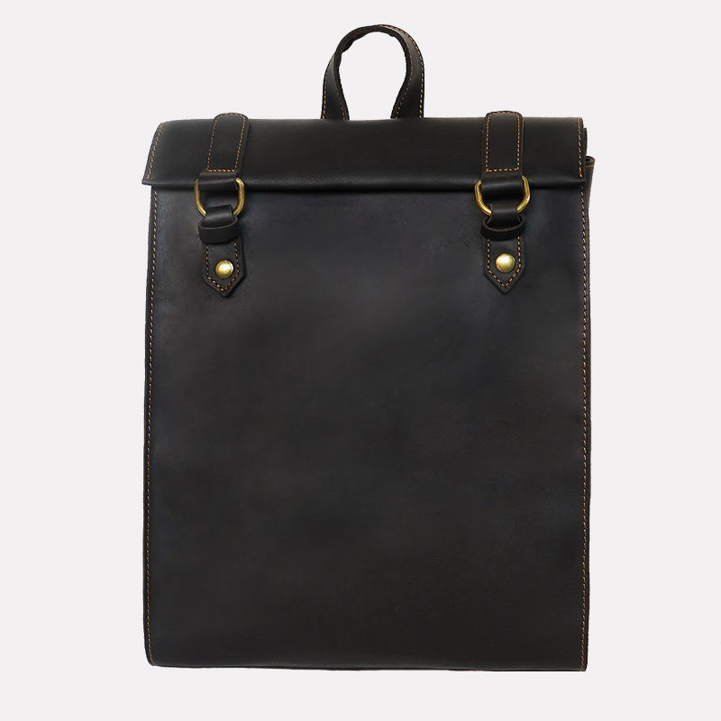 Men's Vintage Leather Backpack - Handmade Genuine Leather Bag - ArtOm_farm™ LEATHER 