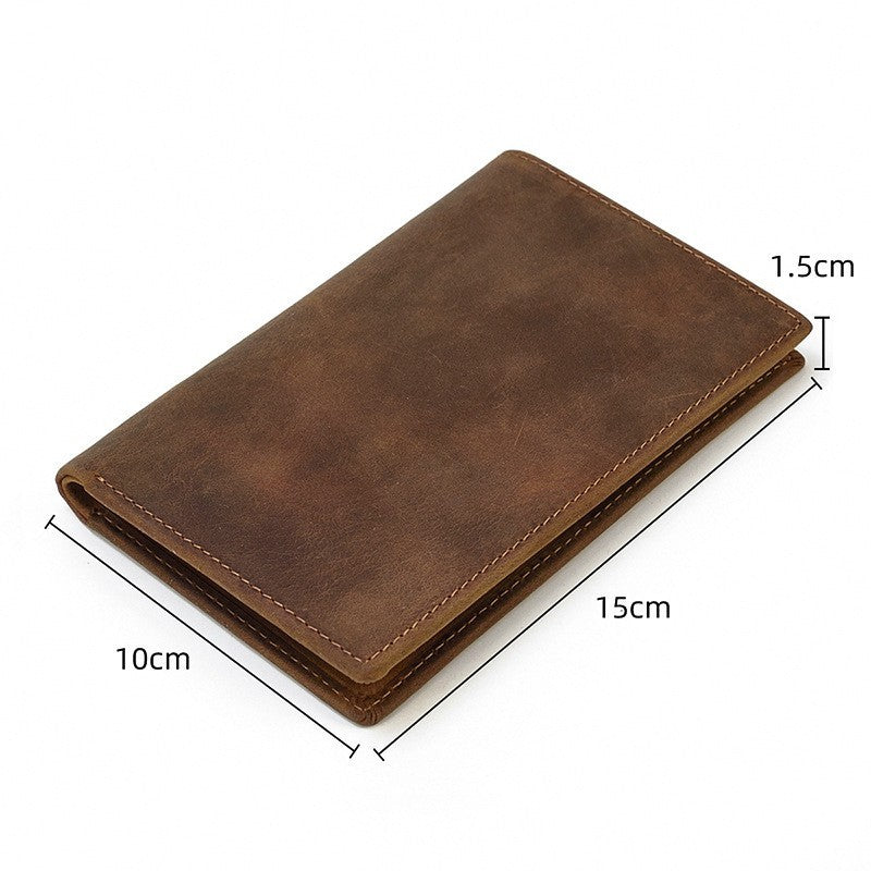 Leather Passport Wallet - Mad Horse Leather Design for Ultimate Travel Luxury - ArtOm_farm™ LEATHER 