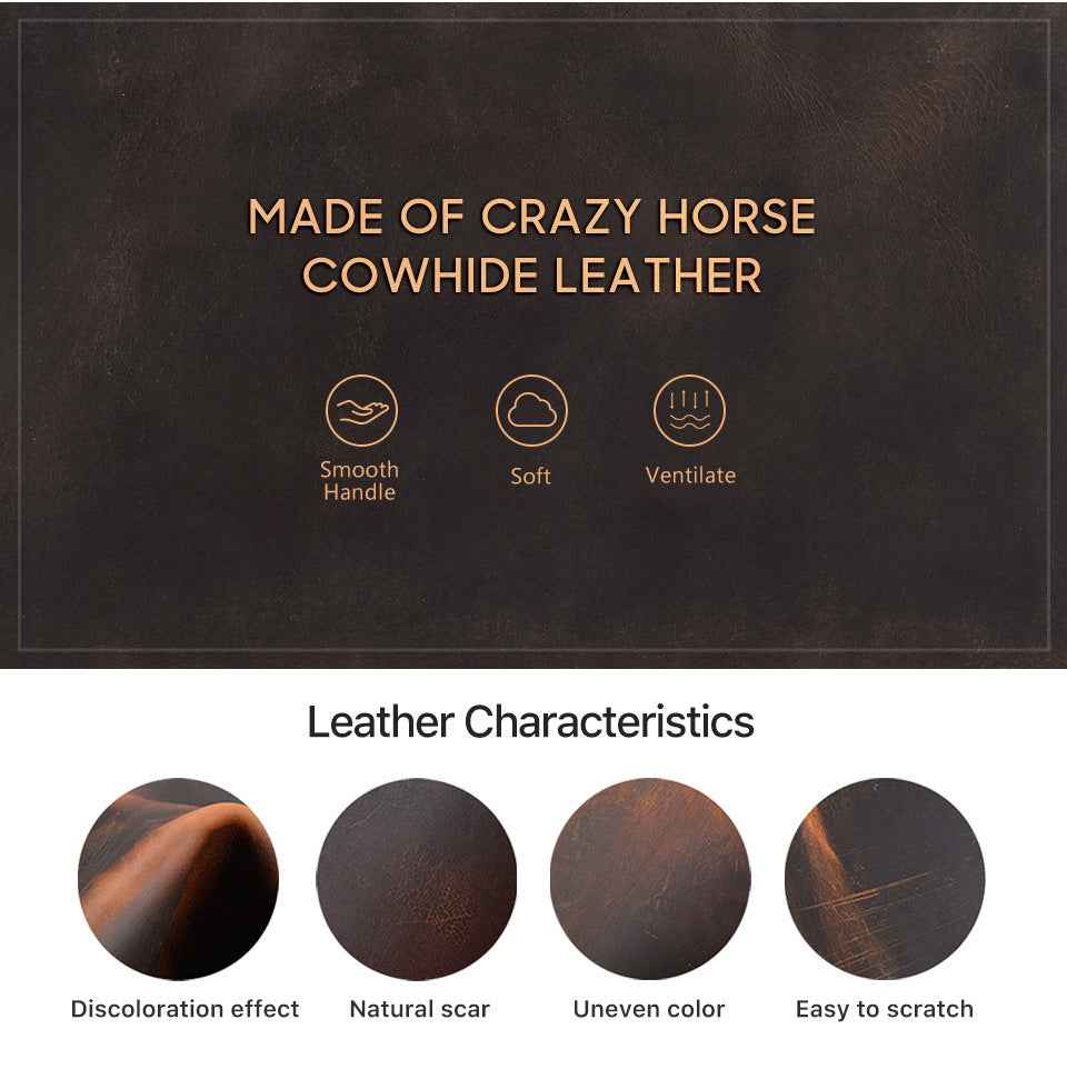 Handmade Leather Pencil Case – Removable Drawer-Type Crazy Horse Design