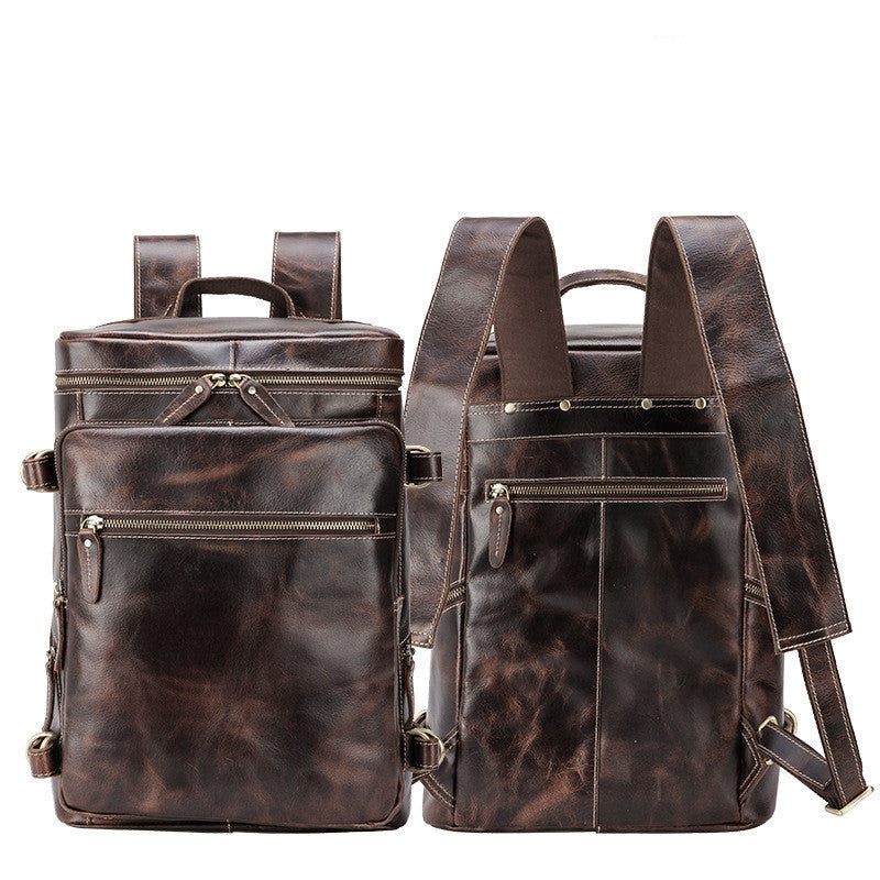 New Retro Leather Men's Computer Bag - Large Capacity 16 Inch for Laptops - ArtOm_farm™ LEATHER 