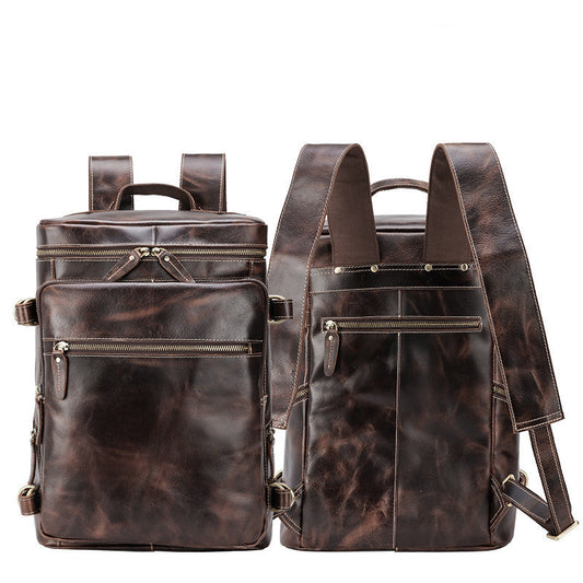 New Retro Leather Men's Computer Bag - Large Capacity 16 Inch for Laptops - ArtOm_farm™ LEATHER 