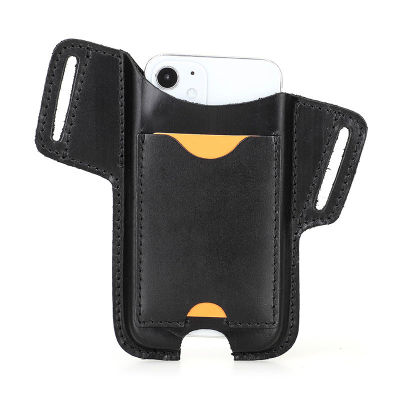 New Crazy Horse Leather Mobile Phone Bag for Outdoor Running - ArtOm_farm™ LEATHER 