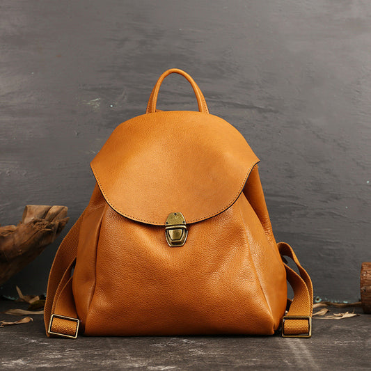 Women's Vintage Leather Backpack - Stylish Casual Backpack for Women - ArtOm_farm™ LEATHER 