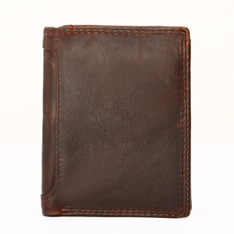 Men's Vintage Leather Wallet for Business and Everyday Use - ArtOm_farm™ LEATHER 