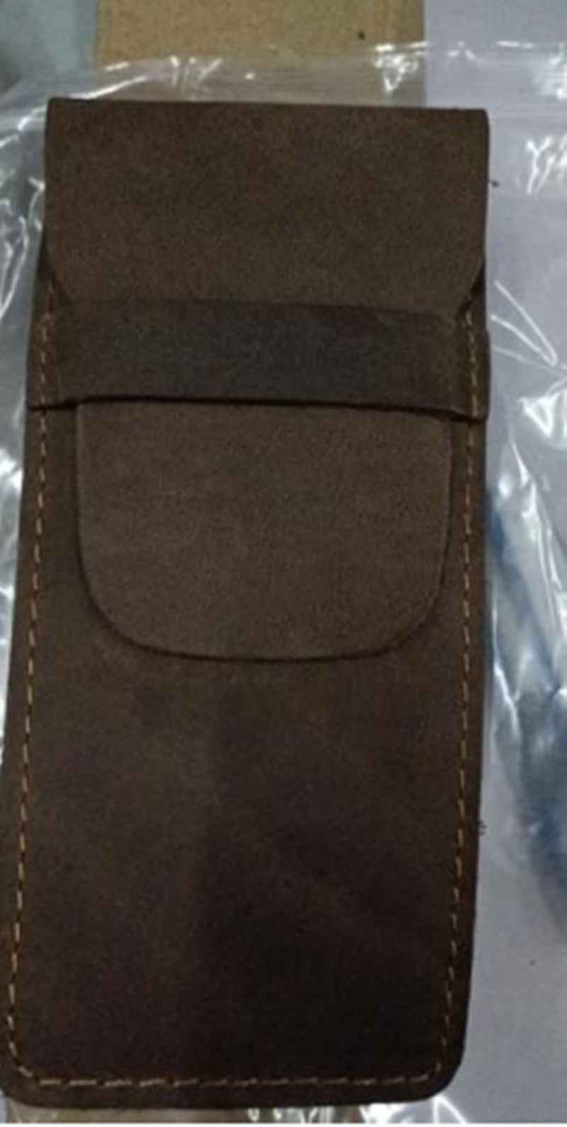 Unisex Retro Leather Pencil Case - Creative Fashion Multifunctional Design