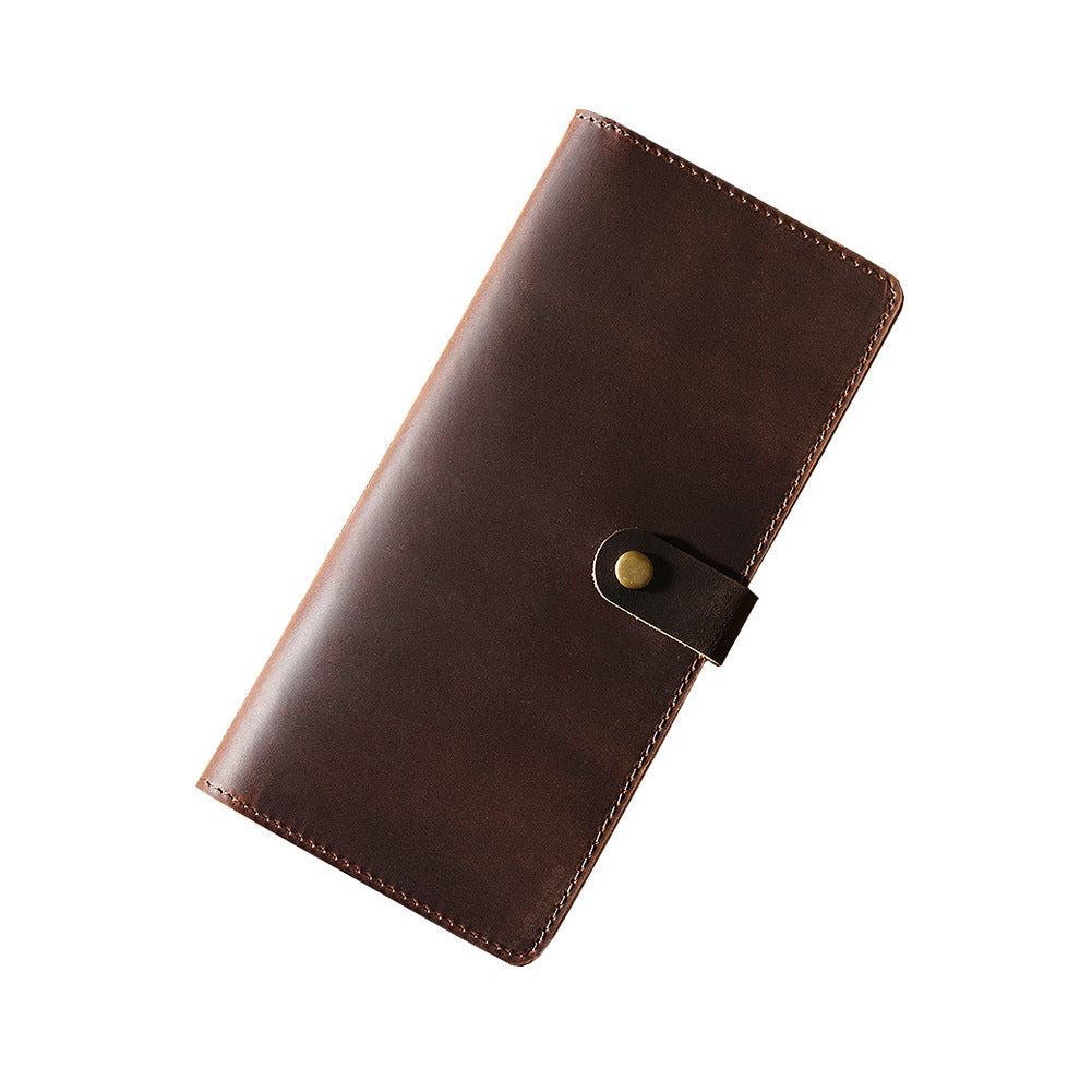 Crazy Horse Leather Wallet for Women - Multi-functional Retro Purse & Men's Long Clutch - ArtOm_farm™ LEATHER 