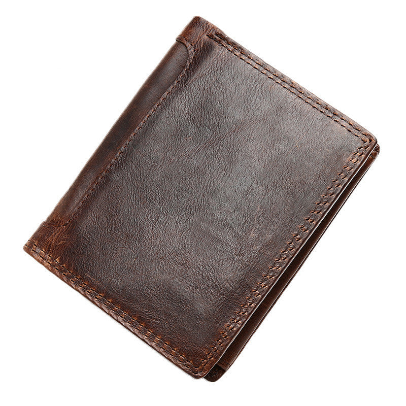Men's Vintage Leather Wallet for Business and Everyday Use - ArtOm_farm™ LEATHER 