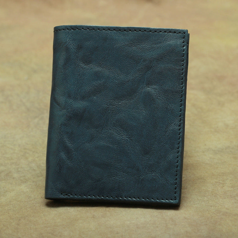 Simple Retro Vintage Leather Wallet for Timeless Style - ArtOm_farm™ LEATHER 