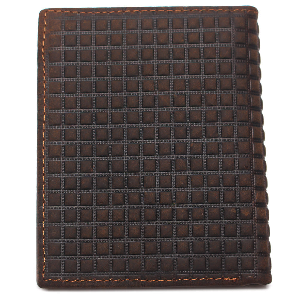 Men's Leather Long Wallet - Retro Crazy Horse Genuine Leather Design - ArtOm_farm™ LEATHER 