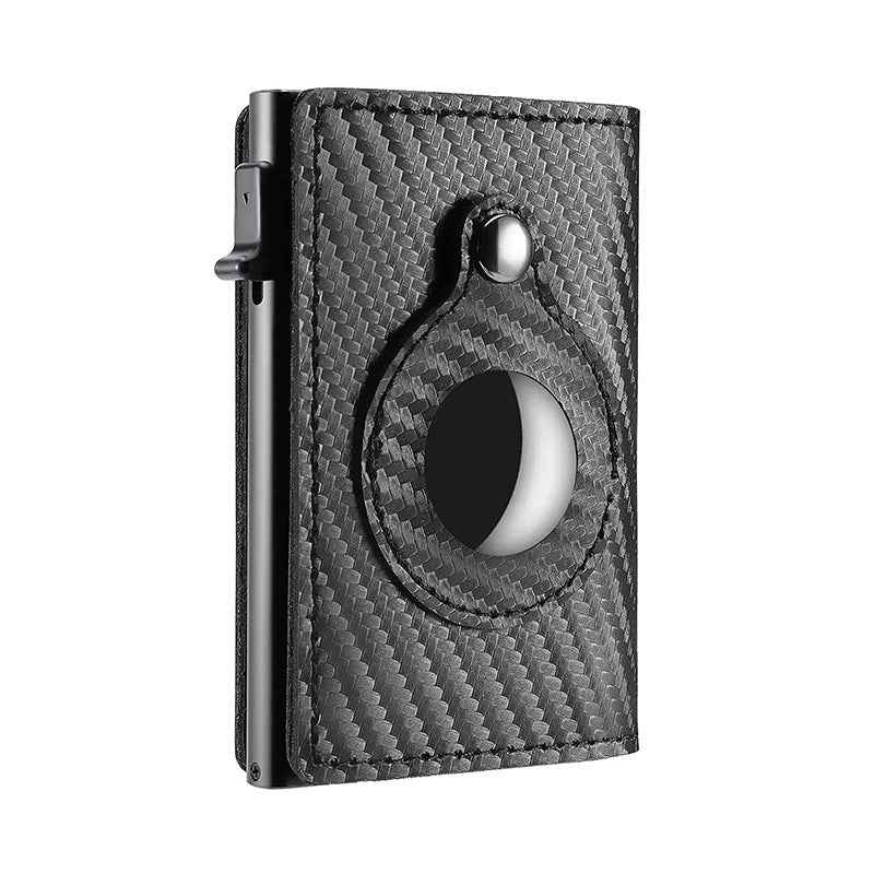 Leather Card Holder Case – Protective Aluminum Alloy Crazy Horse Design
