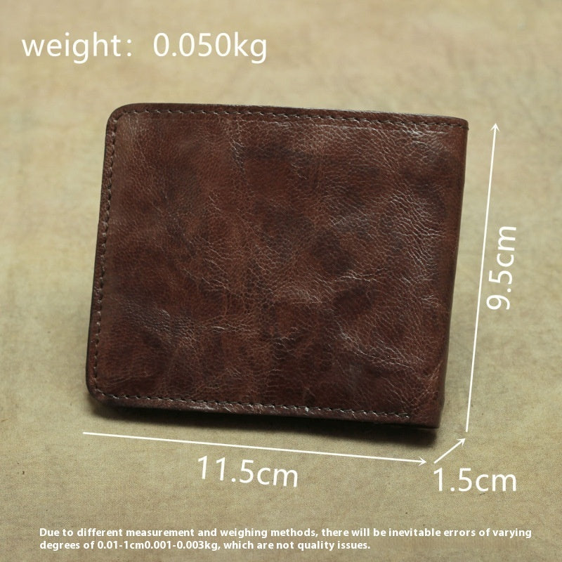 Simple Retro Vintage Leather Wallet for Timeless Style - ArtOm_farm™ LEATHER 