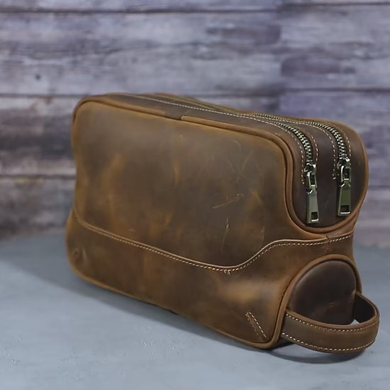 Men's Leather Clutch - Genuine Vintage First Layer Leather Wallet


