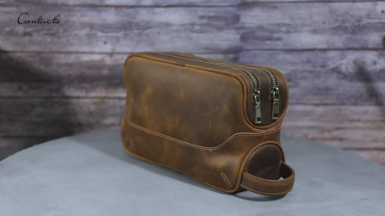 Men's Leather Clutch - Genuine Vintage First Layer Leather Wallet


